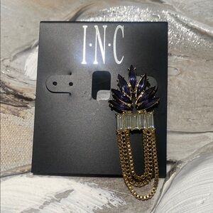 INC International Concepts Purple and Gold Earring